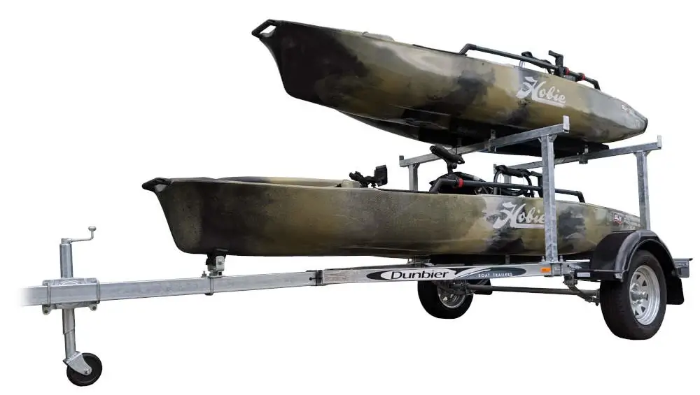 Double STack Kayak Trailer Dunbier Nipper Pro Anglers