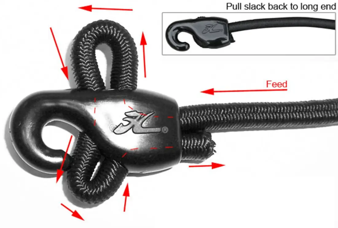 How to use Hobie kayak shock cord hook