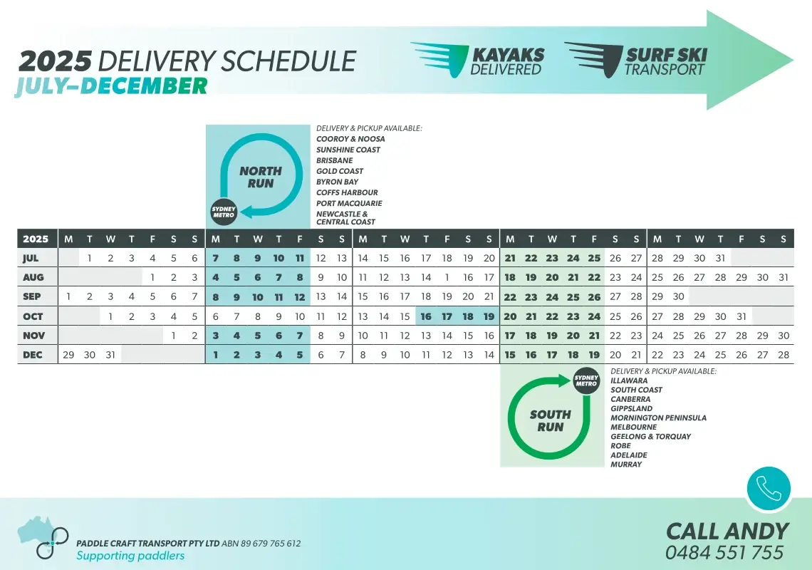 Kayak delivery schedule-jul-dec_2025