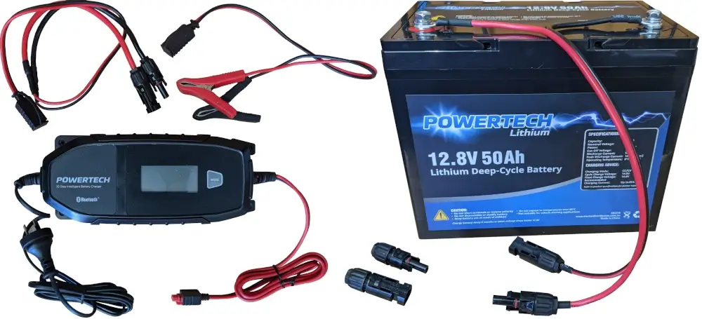 Powertech 50AH Battery & Charger Kit