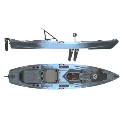 Vibe Shearwater 125 FIshing Kayak Slate Blue X-Drive