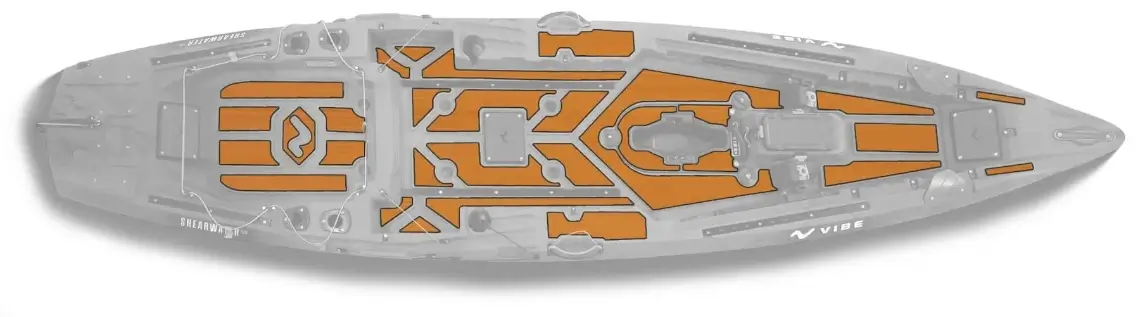 Vibe Shearwater 125 premium deck padding layout