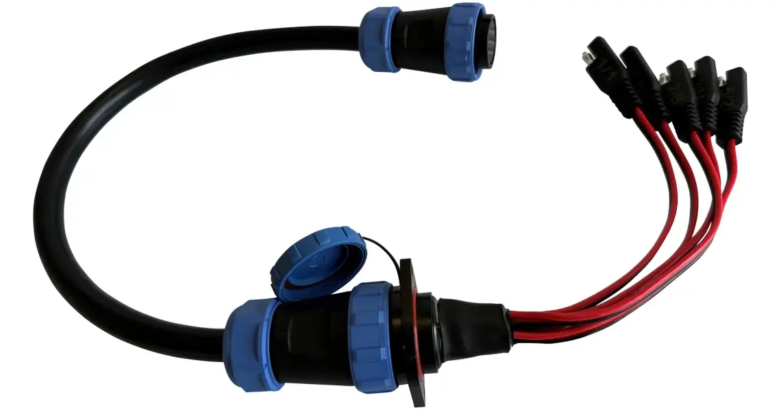 Yak-Power 5 Circuit Heavy Duty Waterproof Quick Disconnect Jumper Kit