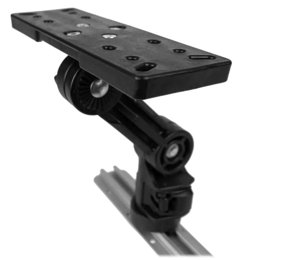 YakAttack Rectangular Fish Finder Mount with Track Mounted LockNLoad Mounting System