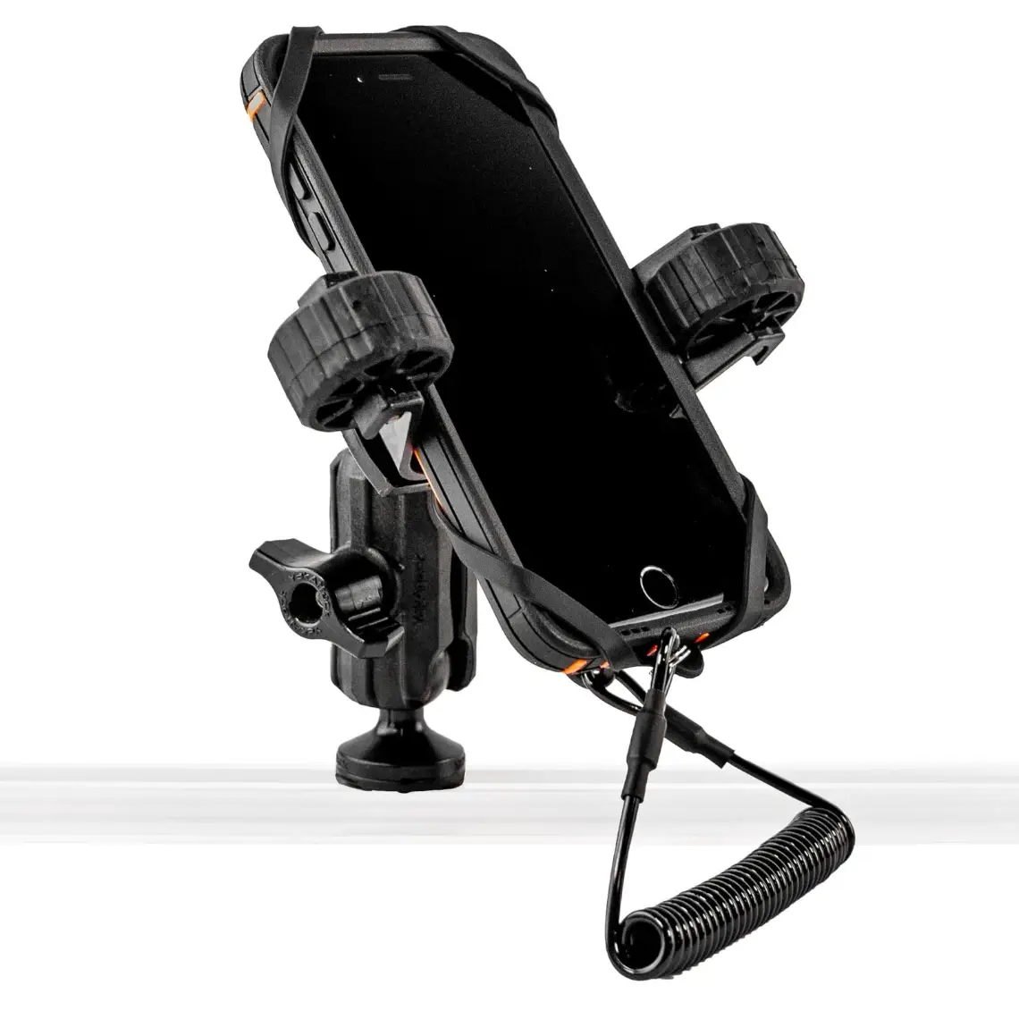 YakAttack RotoGrip Phone Holder with 1" Screwball Track Mount