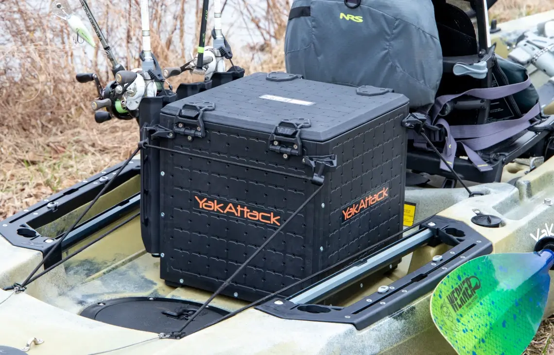 Yakattack BlackPak Kayak Fishing Crate Hobie Outback